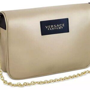 Versace Fragrance Gold Clutch Shoulder Crossbody Handbag Purse Pouch